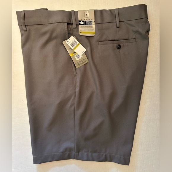 PGA Tour expandable waist band mens UPF50+ grey shorts w/pockets NWT Sz-44. T3 - Picture 3 of 8